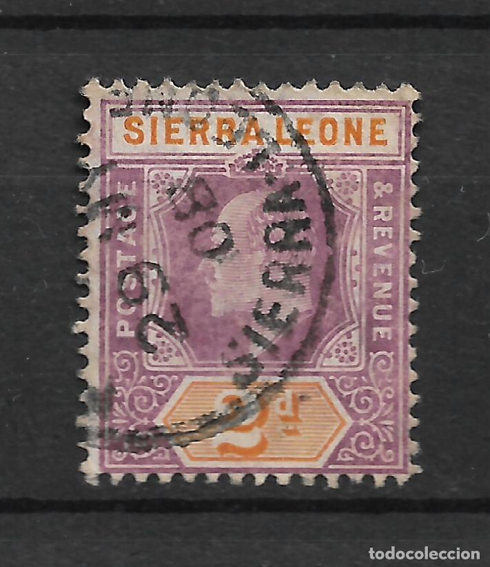Sellos: gran breta&ntilde;a sierra leona 1904 scott 80 usado 4.50&euro;- 18/5