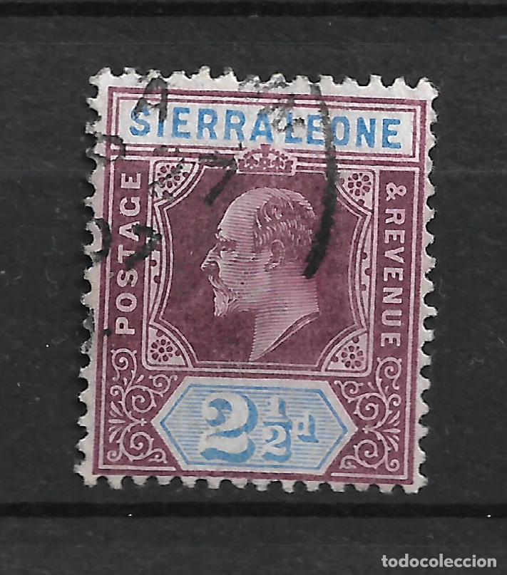 Sellos: gran breta&ntilde;a sierra leona 1904 scott 81 usado 2.30&euro;- 18/5