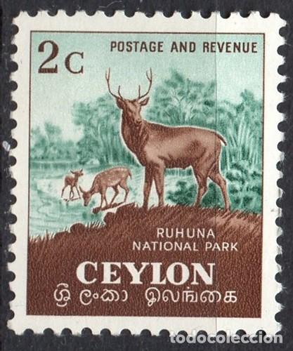 Sellos: CEYLON/1954/MH/SC#319/ SAMBAR EN PARQUE NACIONAL RUHUNA / ANIMALES/ 2c