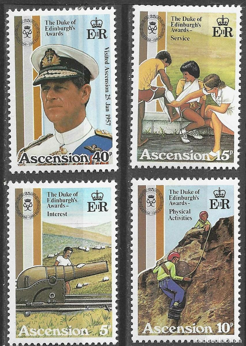 Sellos: ASCENSION/1981/MH/SC#297-300/ PREMIO DEL DUQUE DE EDINBURGH/ 25&ordm;. ANIV.