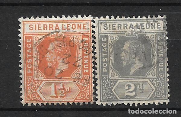 Sellos: gran breta&ntilde;a sierra leona 1912 scott 105/106 usado 3&euro;- 20/5
