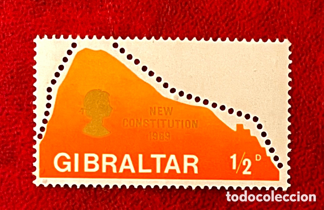 Sellos: Curioso sello Gibraltar 1969 &ldquo;New Constitution