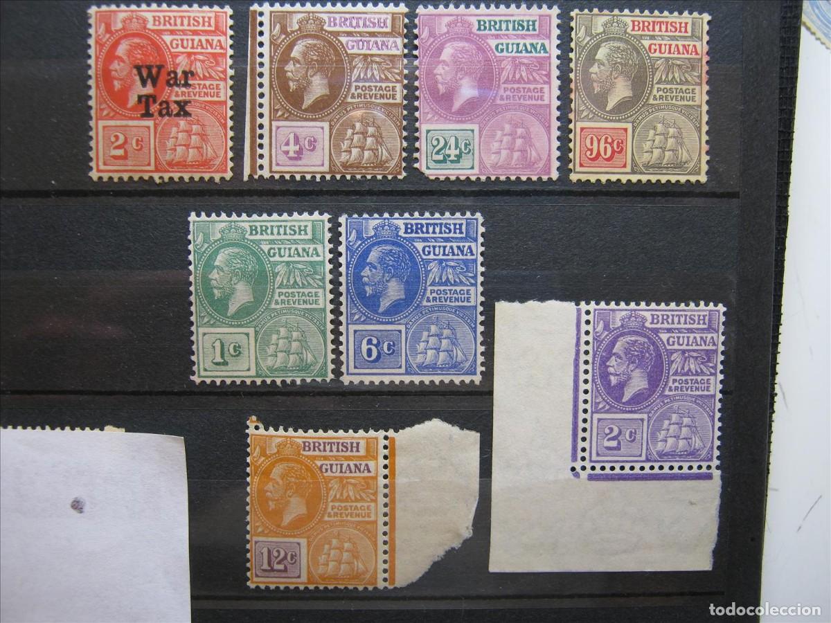 Sellos: GUYANA BRIT&Aacute;NICA 1921-27 LOTE ENTRE YVERT 126 Y 136 MNH** SIN CHARNELA Y (*) LUJO.