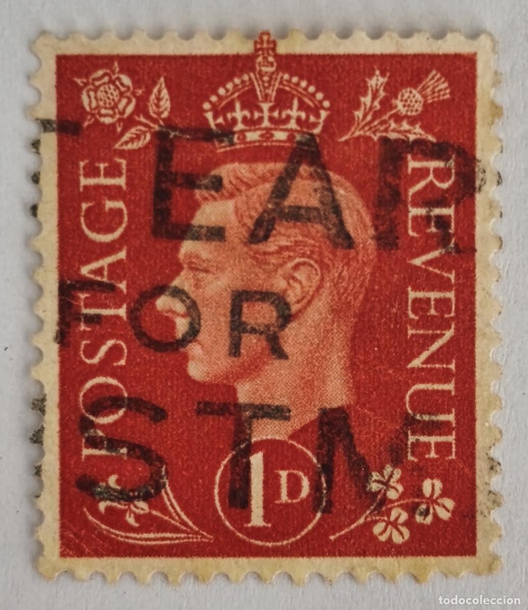 Sellos: USADO GB 1937 - Rey Jorge George VI 1 d - Yvert 210