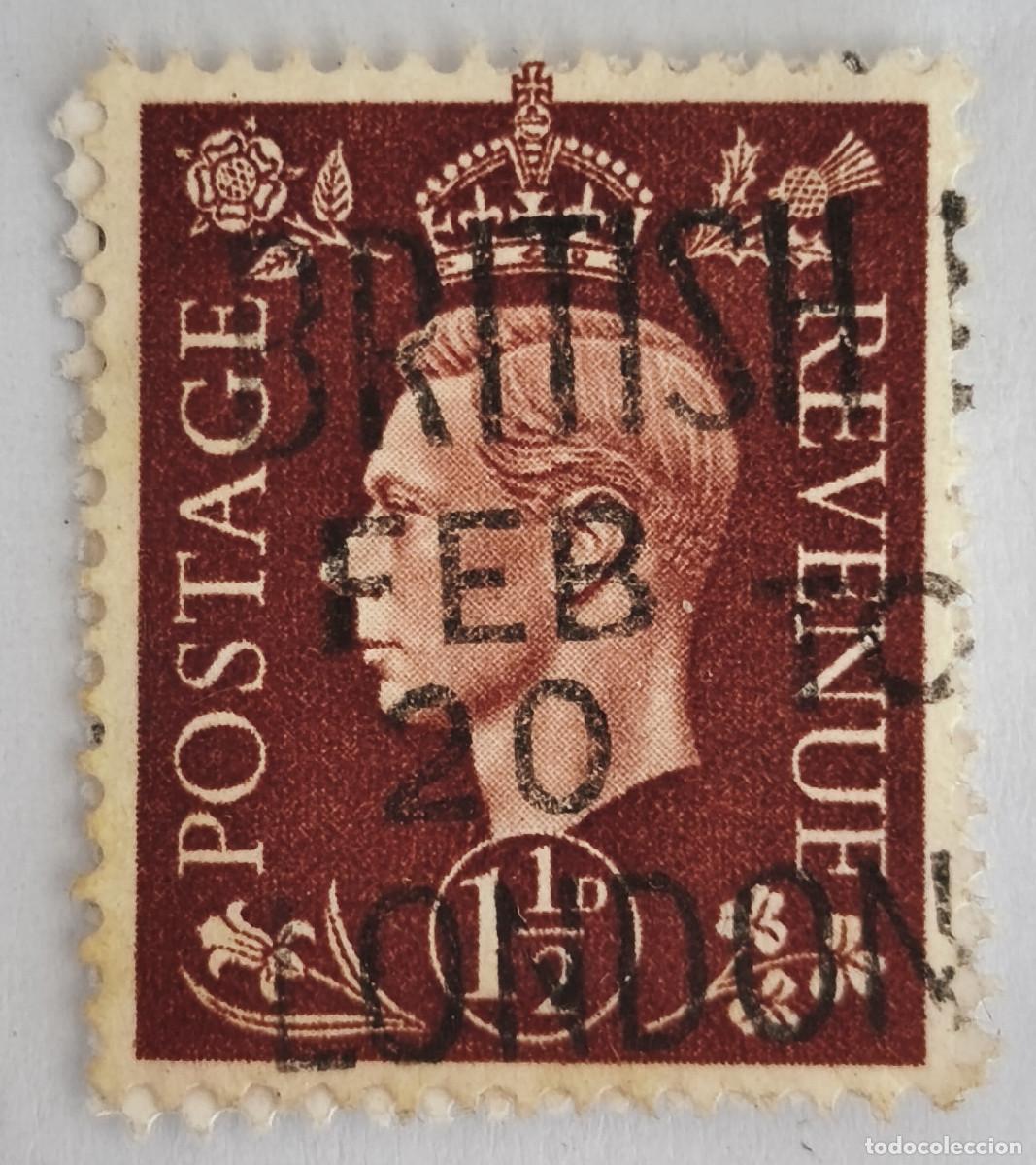 Sellos: USADO GB 1938 - Rey Jorge George VI 1 1/2 d - Yvert 211
