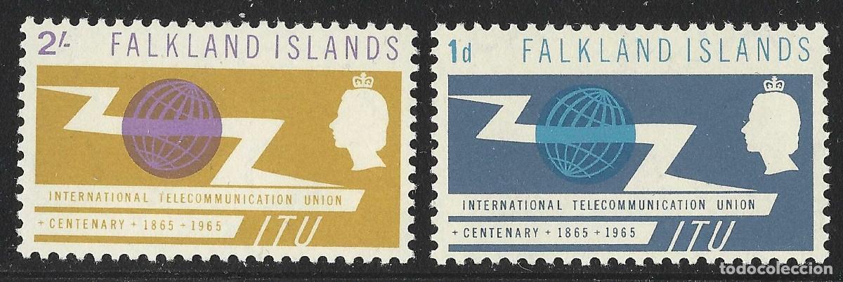 Sellos: FALKLAND ISLANDS/1965/MNH/SC#154-5/ EMISION ITU / FULL SET