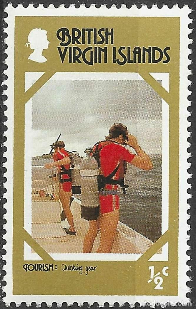 Sellos: VIRGIN ISLANDS/1977/MNH/SC#327/ TOURISMO / BUZOS/ BUCEO/ 1/2c