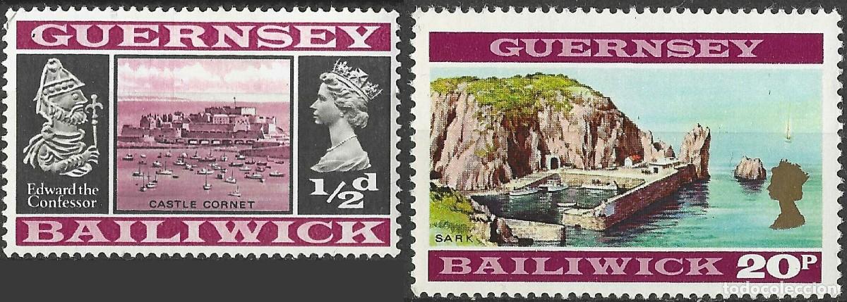 Sellos: GUERNSEY/1971/MNH/SC#41, 54/ EMISION BAILIWICK / QEII