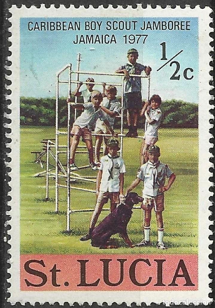 Sellos: ST. LUCIA/1977/MNH/SC#419/ BOY SCOUT JAMBOREE CARIBE / 1/2c SEA SCOUTS