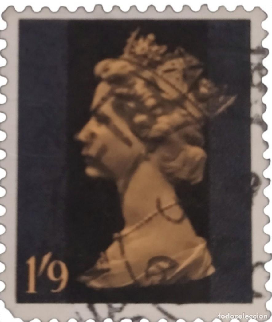 Sellos: GRAN BRETA&Ntilde;A 1968 Isabel II - 1'9 Pre-decimal Mach&iacute;n. USADO.