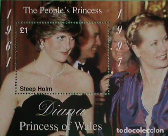 Sellos: GB LOCAL STEEP HOLM 1997 SHEET MNH PRINCESA DIANA REALEZA ROYALTY