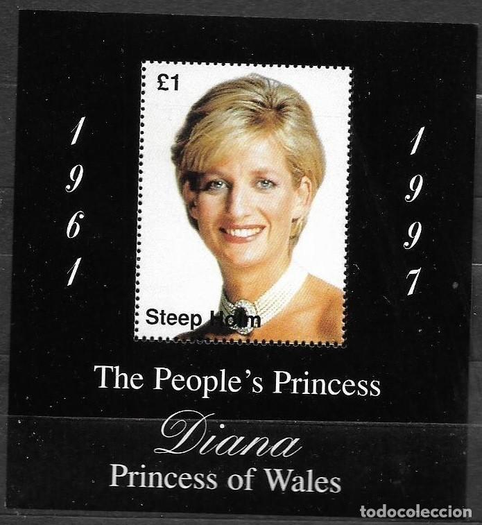 Sellos: GB LOCAL STEEP HOLM 1997 SHEET MNH PRINCESA DIANA REALEZA ROYALTY