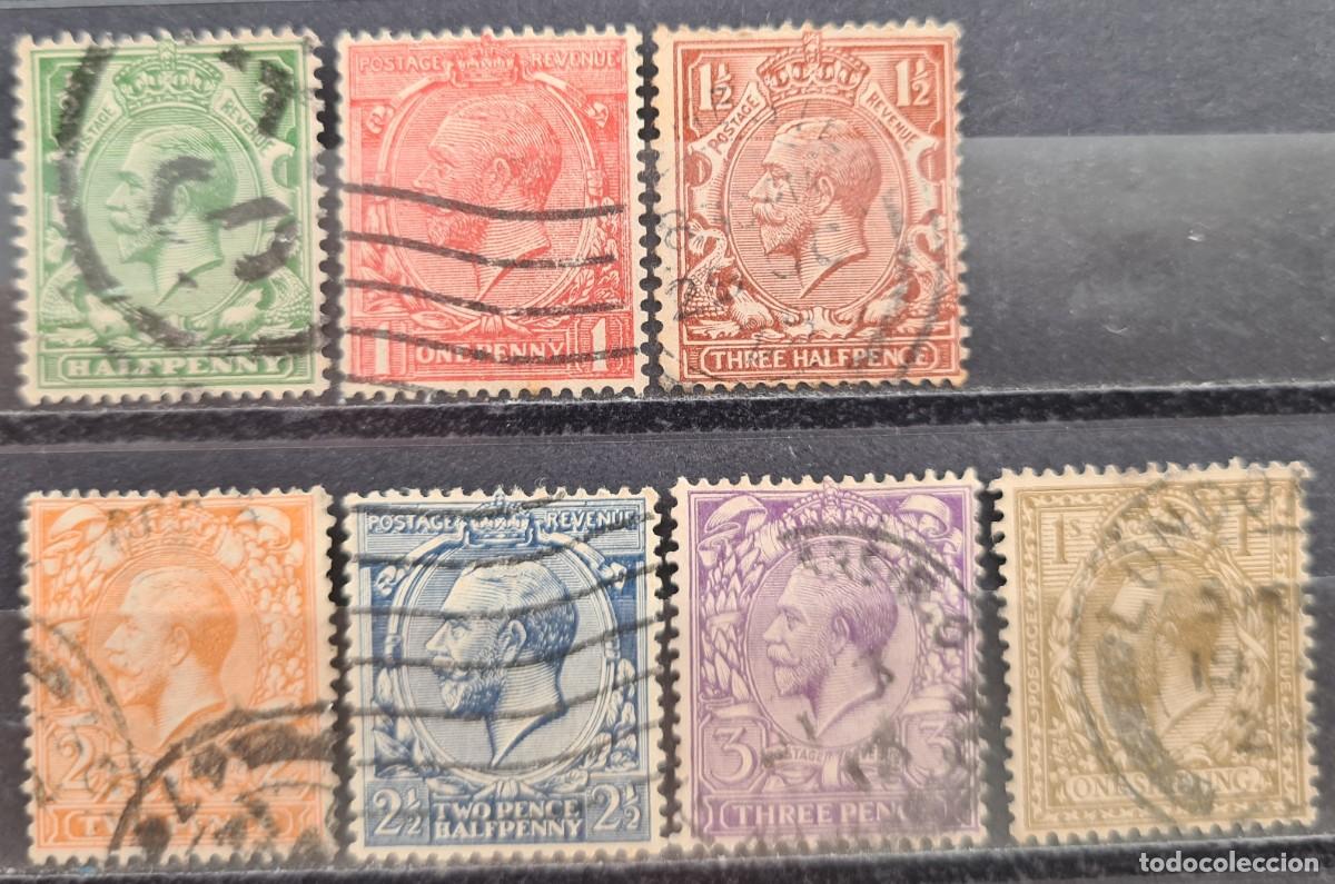 Sellos: Serie de sellos usados de Gran Breta&ntilde;a 1912-22