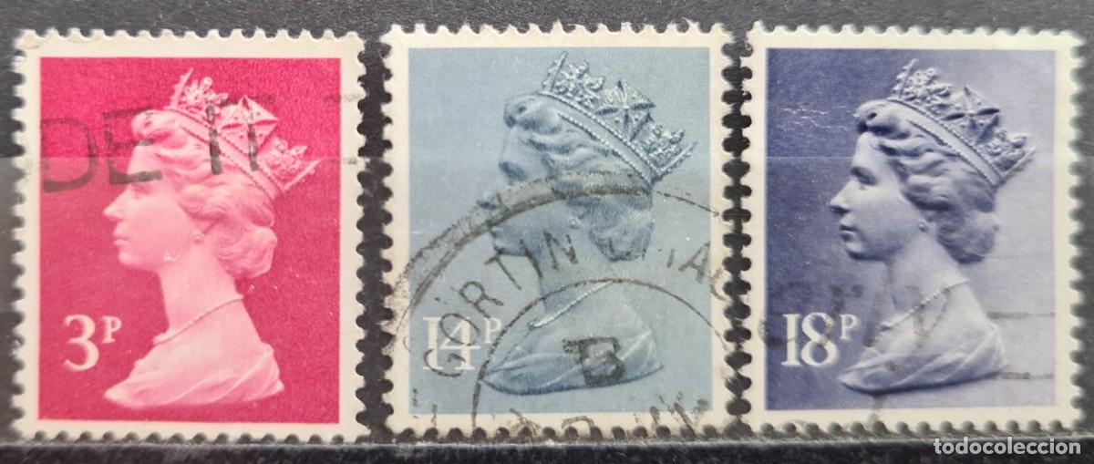 Sellos: Serie de sellos usados de Gran Breta&ntilde;a 1980-81: Elizabeth II
