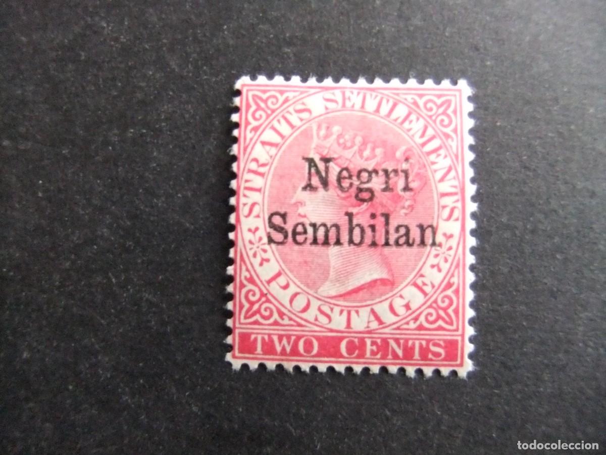 Sellos: 43 NEGRI SEMBILAN 1891 / REINA VICTORIA (sello MALACCA 1882 sobrecar. NEGRI SEM.) YVERT 1 MH fil CA