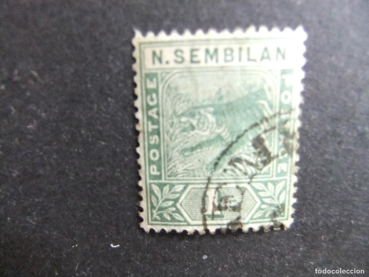 Sellos: 43 NEGRI SEMBILAN 1891 / TIGRE / YVERT 2 FU fil. CORONA CA