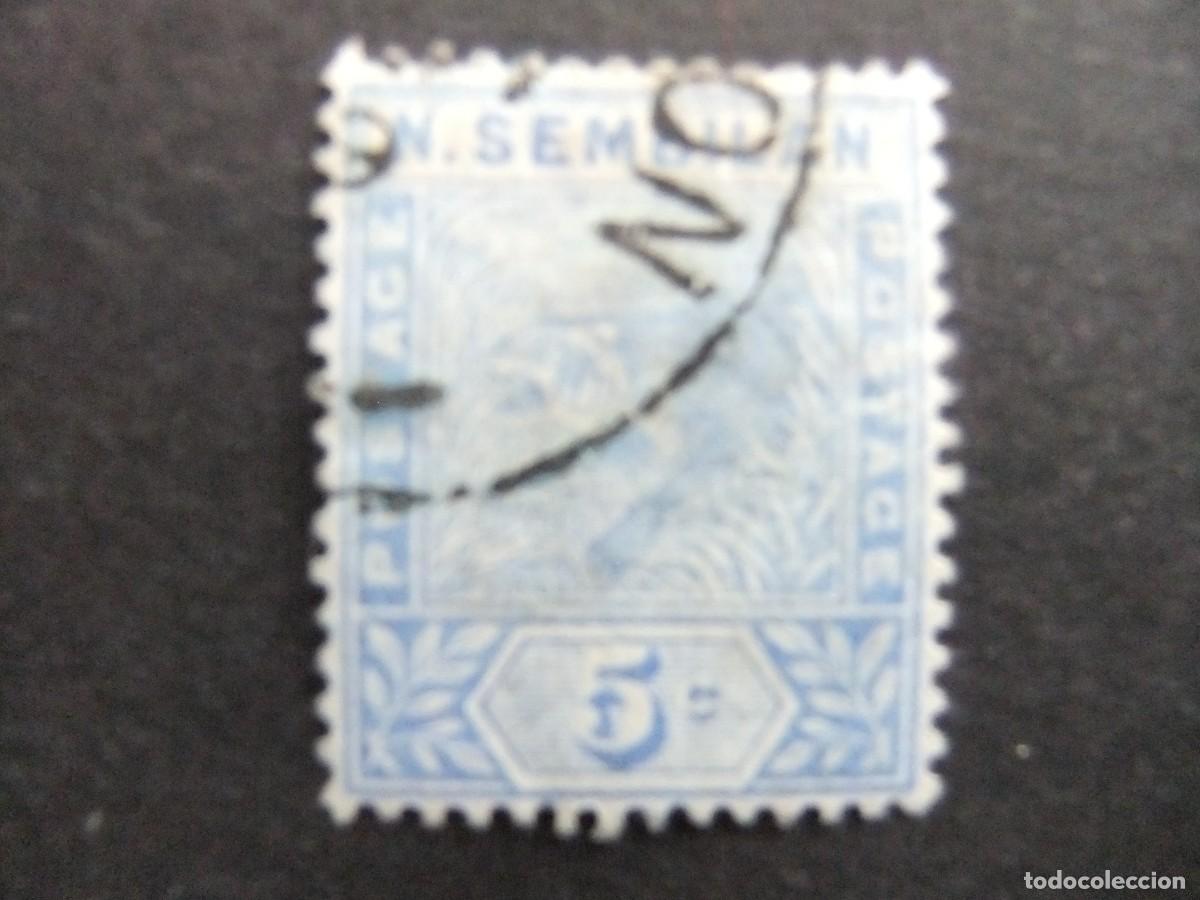 Sellos: 43 NEGRI SEMBILAN 1891 / TIGRE / YVERT 4 FU fil. CORONA CA