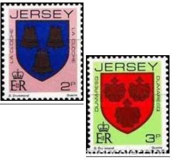 Sellos: Jersey 1981, SW238/39 &rdquo;Escudos&rdquo;./ Nuevos, sin charnela, MNH.