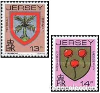 Sellos: Jersey 1981, SW260/61 &rdquo;Escudos&rdquo;./ Nuevos, sin charnela, MNH.