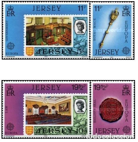 Sellos: Jersey 1983, SW293/96 &rdquo;Europa: Inventos&rdquo;, d&iacute;pticos./ Nuevos, sin charnela, MNH.