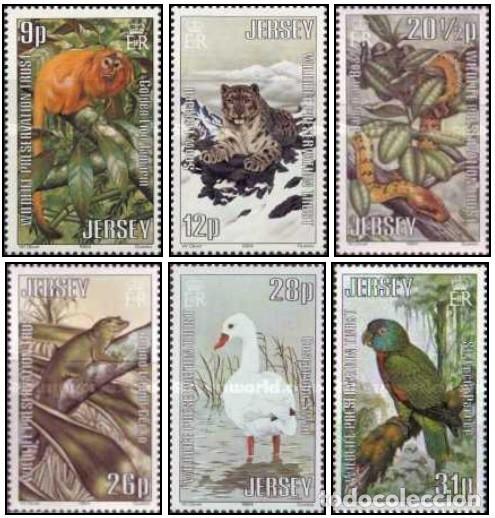 Sellos: Jersey 1984, SW308/13 &rdquo;El Zoo de Jersey&rdquo;./ Nuevos, sin charnela, MNH.