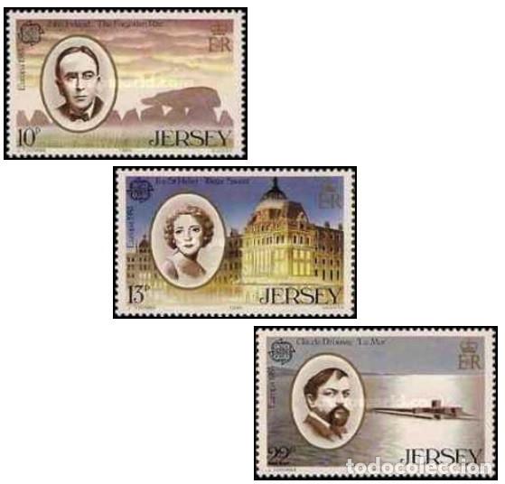 Sellos: Jersey 1985, SW341/43 &rdquo;Europa: A&ntilde;o europeo de la m&uacute;sica&rdquo;./ Nuevos, sin charnela, MNH.