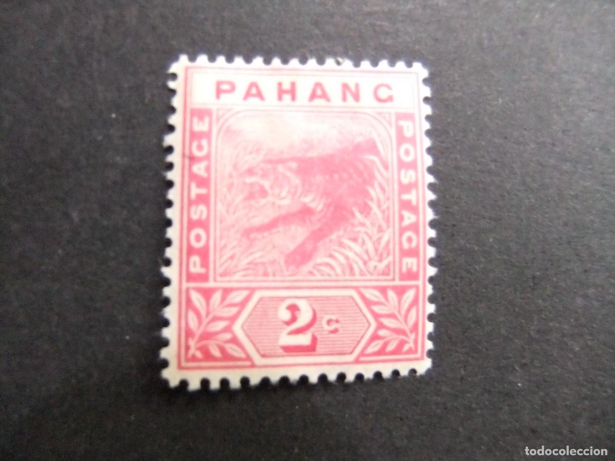 Sellos: 43 PAHANG 1891 1895 / TIGRE / YVERT 6 MH filig. corona CA dent. 14