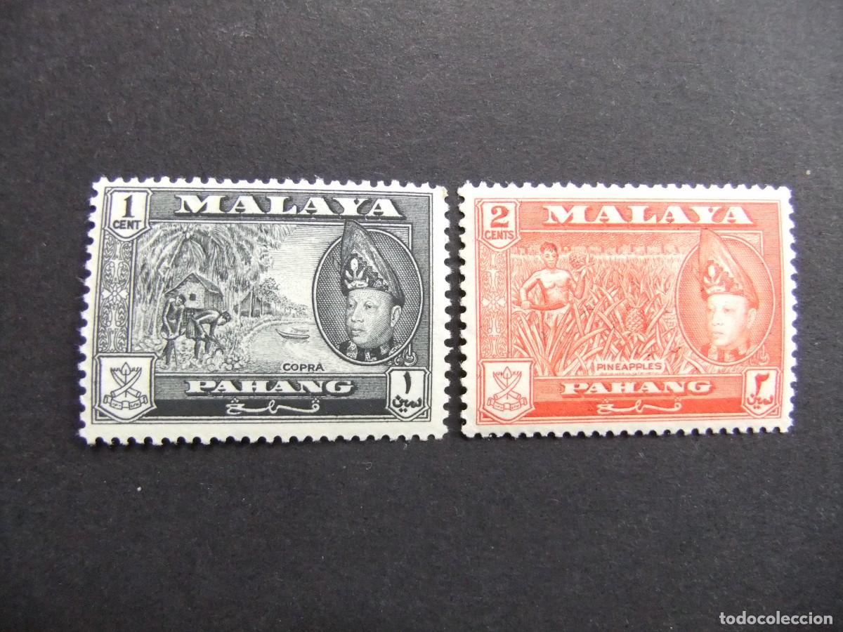 Sellos: 43 PAHANG 1957 1961 / VISTAS y SULTAN ABOU BAKAR / YVERT 62 + 63 MNH MH