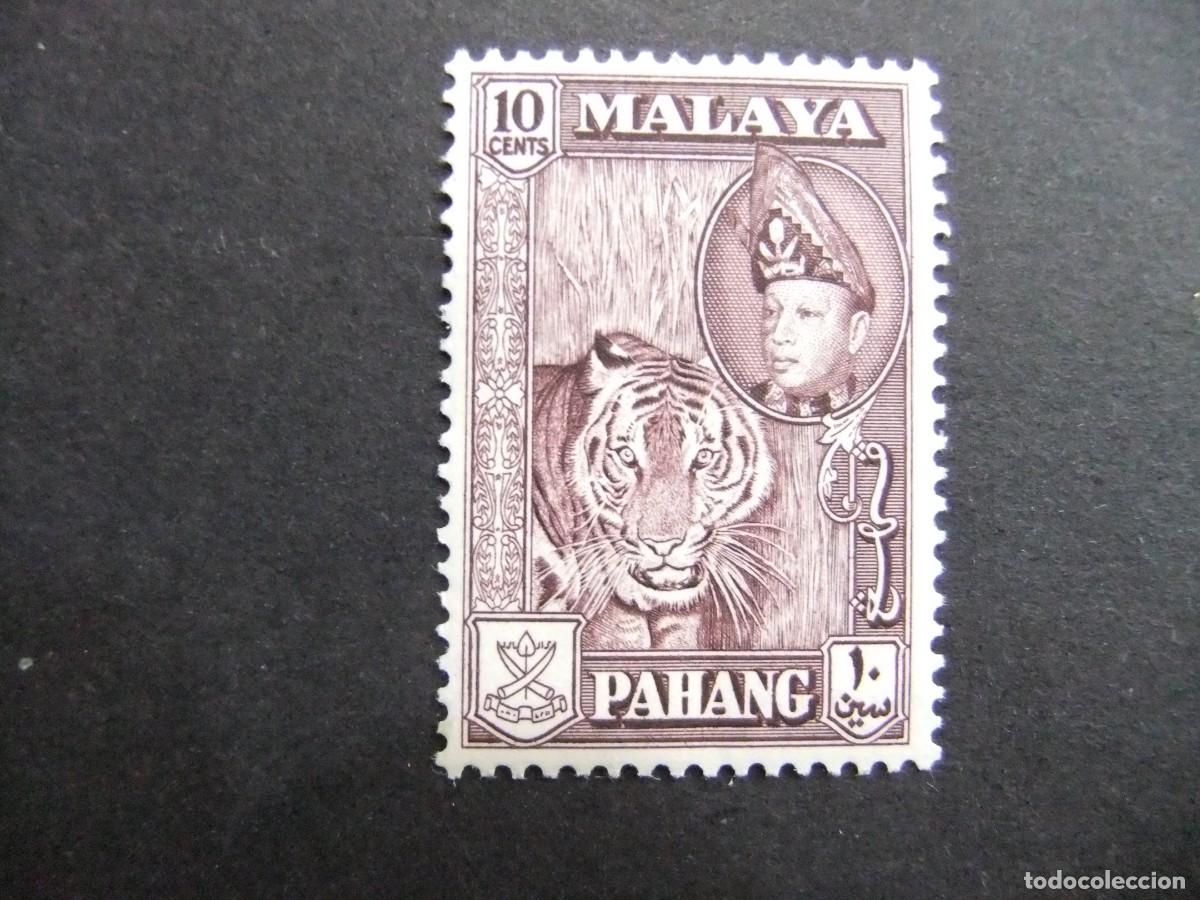 Sellos: 43 PAHANG 1957 1961 / TYGRE y SULTAN ABOU BAKAR / YVERT 67 MNH