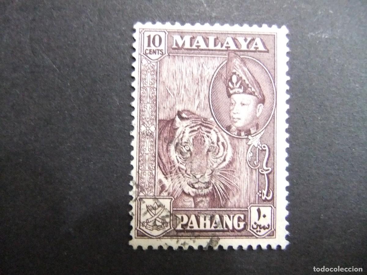 Sellos: 43 PAHANG 1957 1961 / TYGRE y SULTAN ABOU BAKAR / YVERT 67 FU