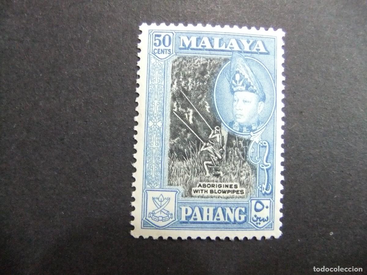 Sellos: 43 PAHANG 1957 1961 / ABORIGENES y SULTAN ABOU BAKAR / YVERT 69 MNH