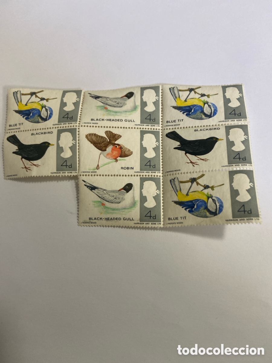 Sellos: Inglaterra - P&aacute;jaros