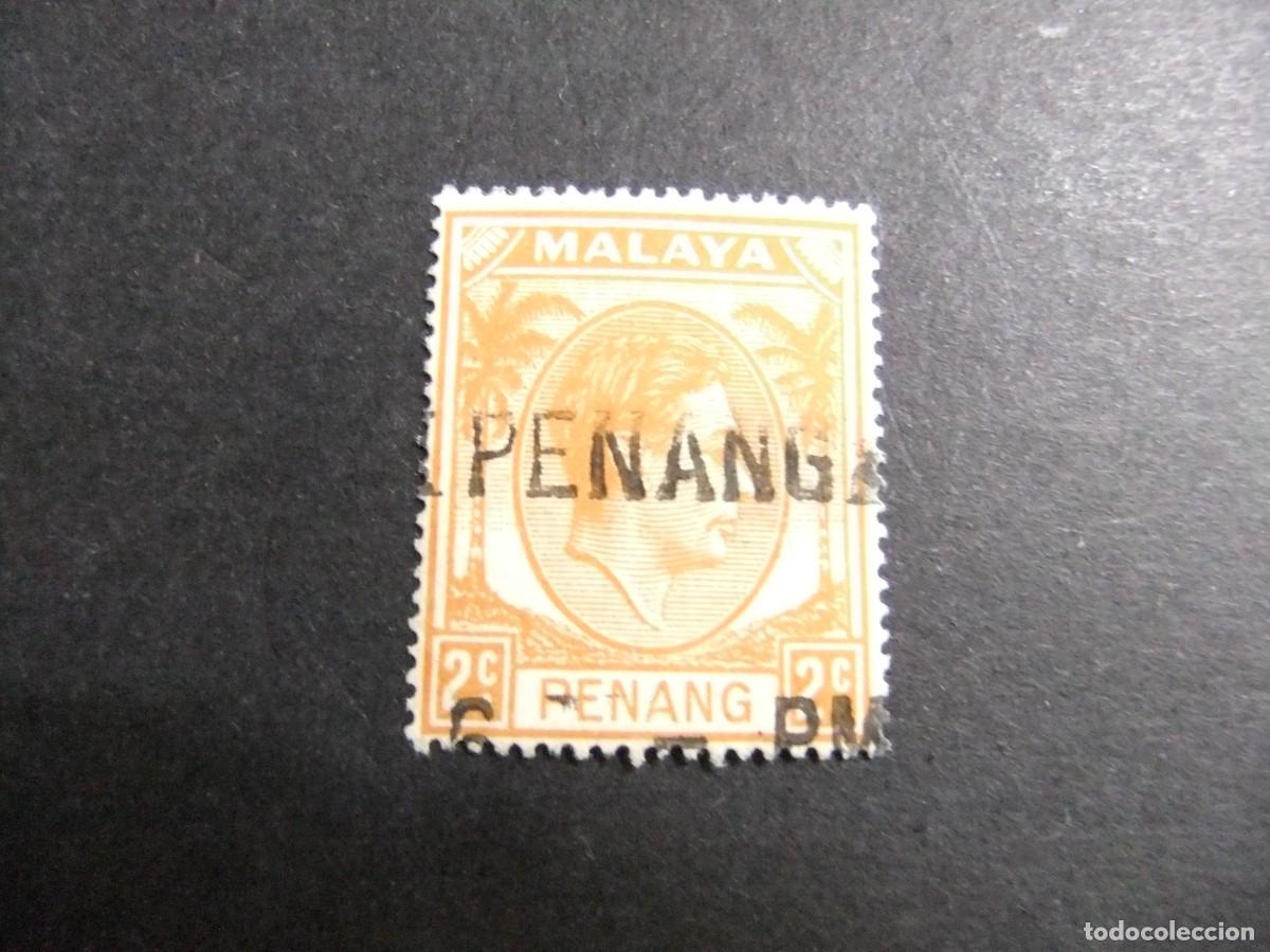 Sellos: 43 PENANG 1949 / REY JORGE VI / YVERT 4 FU