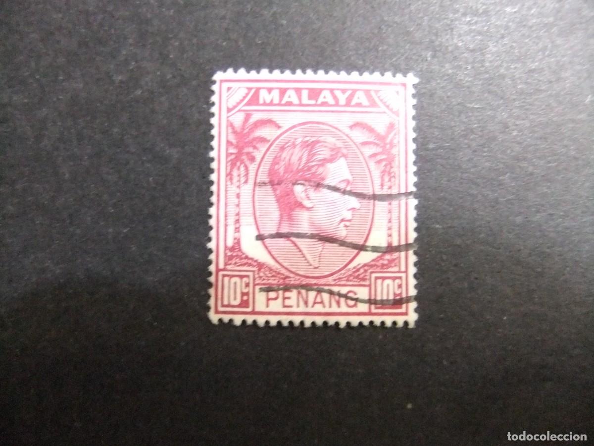 Sellos: 43 PENANG 1949 / REY JORGE VI / YVERT 9 FU