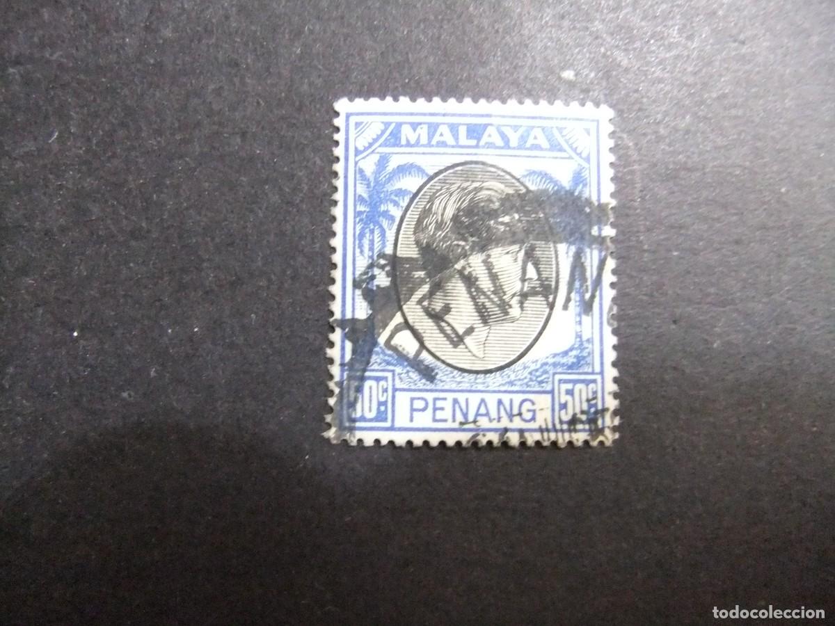 Sellos: 43 PENANG 1949 / REY JORGE VI / YVERT 14 FU