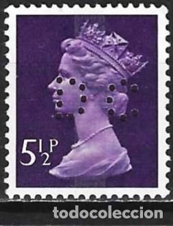 Sellos: Gran Breta&ntilde;a 1975 - Mi 635.14.1 - YT 698a - Reina Isabel II ( Perforado DC ) MNG