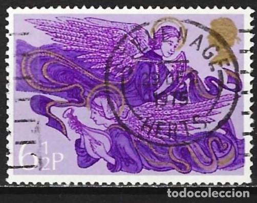 Sellos: Gran Breta&ntilde;a 1975 - Mi 692 - YT 770 - Navidad : &Aacute;ngeles m&uacute;sicos