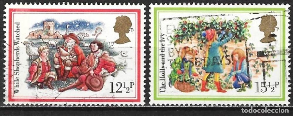 Sellos: Gran Breta&ntilde;a 1982 - Mi 933 y 934 - YT 1062 y 1063 - Navidad