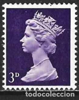 Sellos: Gran Breta&ntilde;a 1967 - Mi 455 ycm uv - YT 474a - Reina Isabel II ( a = 1 Tira de f&oacute;sforo ) MNH**
