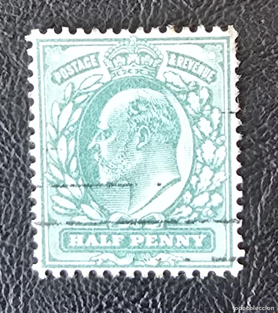 Sellos: SELLO USADO GRAN BRETA&Ntilde;A 1902 - 1910 REY EDUARDO VII - HALF PENNY