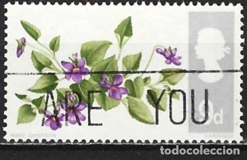 Sellos: Gran Breta&ntilde;a 1967 - Mi 450x - YT 469 - Flores : Violetas