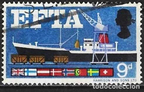 Sellos: Gran Breta&ntilde;a 1967 - Mi 444x &ndash; YT 463 - la AETA - Barco
