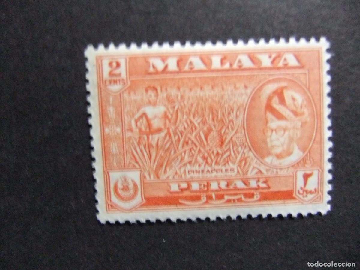 Sellos: 43 PERAK 1957 1961 / PLANTACION de PI&Ntilde;AS - SULTAN YOUSOUF IZZUDDIN / YVERT 101 MNH