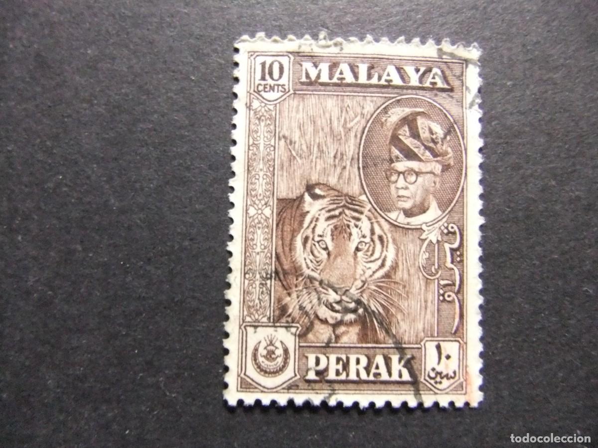 Sellos: 43 PERAK 1957 1961 / TIGRE y SULTAN YOUSOUF IZZUDDIN / YVERT 105 FU