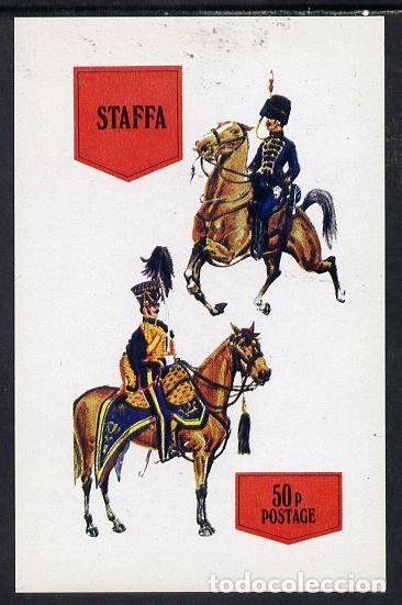 Sellos: STAFFA 1974 SHEET MNH UNIFORMES MILITARES MILITARY UNIFORMS CABALLOS HORSES CHEVAUX PFERDEN