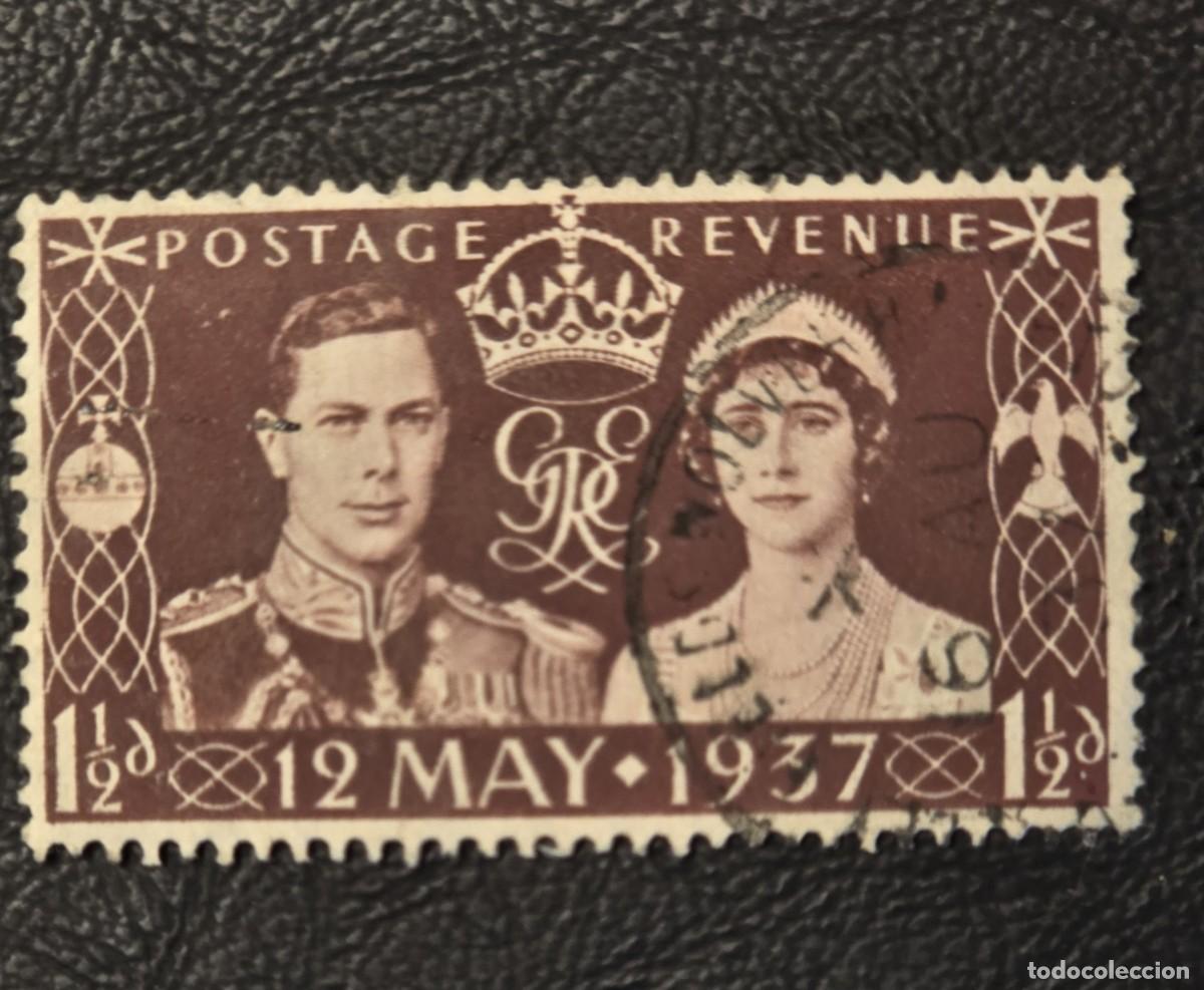 Sellos: Sello usado Gran Breta&ntilde;a 1937 - coronaci&oacute;n del Rey Jorge VI y la Reina Isabel en 1937