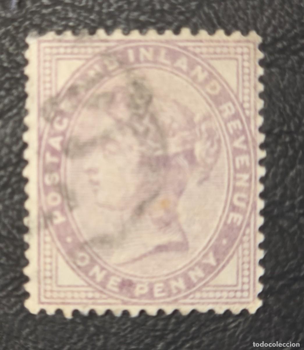 Sellos: Sello usado Gran Breta&ntilde;a 1881 One Penny Lilac