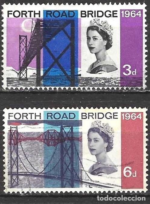 Sellos: Gran Breta&ntilde;a 1964 - Mi 382x y 383x - YT 395 y 396 - El puente sobre el Forth