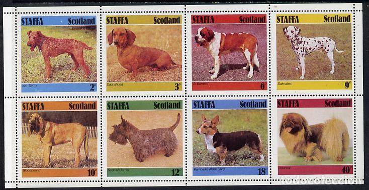 Sellos: GB LOCAL STAFFA 1978 SHEET MNH DOGS CHIENS PERROS HUNDEN CANI CAES