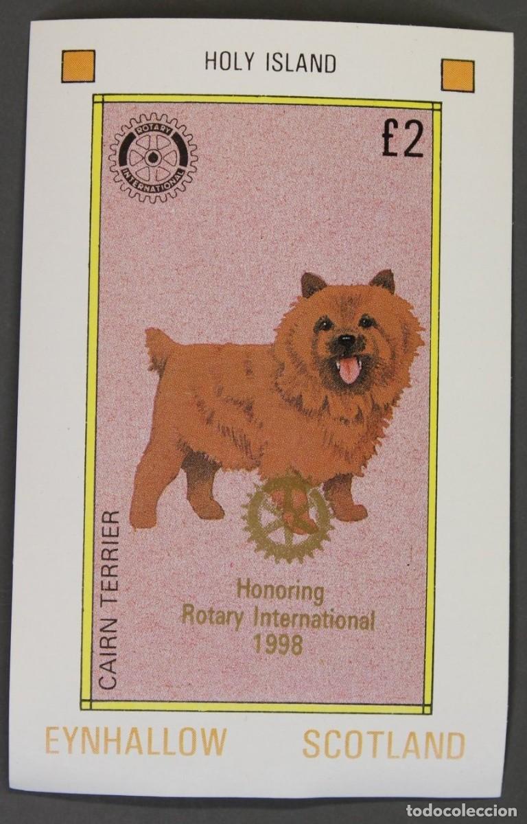 Sellos: GB LOCAL EYNHALLOW 1984 SHEET MNH GOLD OVERPRINTED ROTARY CAIRN TERRIER DOGS CHIENS PERROS HUNDEN